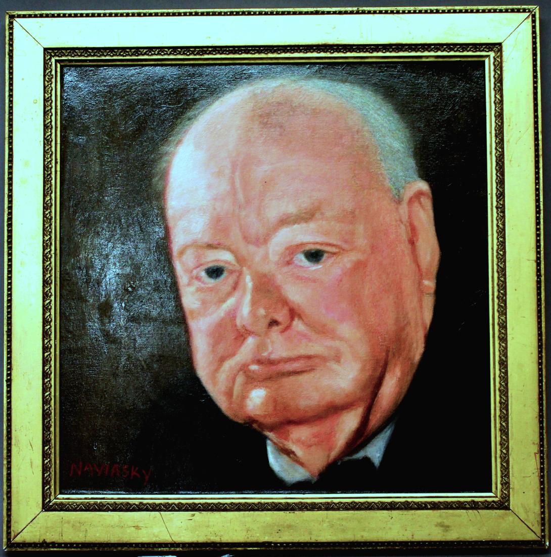 Portrait Of Sir Winston Leonard Spencer Churchill, (1874–1965 ...